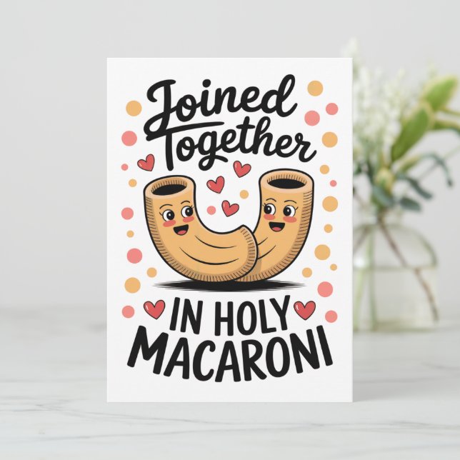 Invitación Compromiso matrimonial Boda divertida (Anverso de pie)