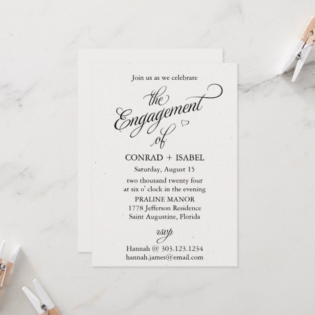 Invitación Compromiso Minimalista (Anverso/Reverso In Situ)