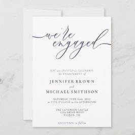Invitación Compromiso moderno minimal naval