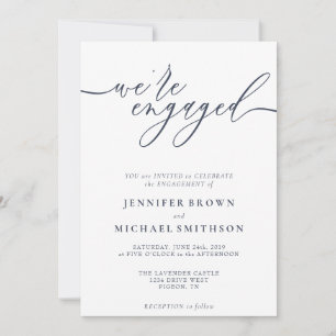 Invitación Compromiso moderno minimal naval