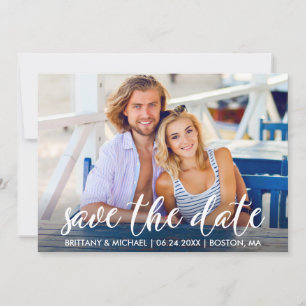 Invitación Compromiso Moderno Salven A La Pareja De Fotos De