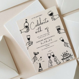 Invitación Compromiso retro-contemporáneo