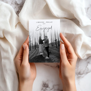 Invitación Compromiso Romántico de Fotos y Guiones Escritos A