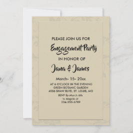 Invitación Compromiso Romántico Moderno