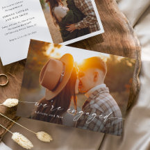 Compromiso simple de Boda de fotos con guión 2