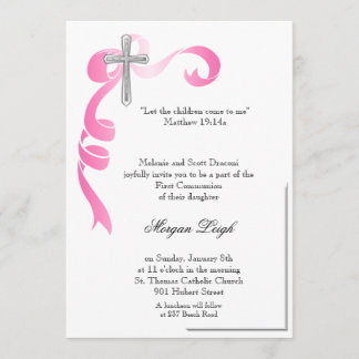 Invitación Comunicación cruzada de cinta rosa