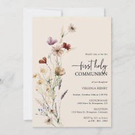 Invitación Comunión floral