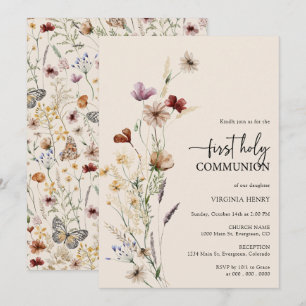 Invitación Comunión floral