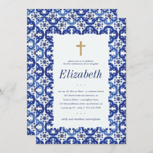 Invitación Comunión Por Sus Azules Mediterráneos