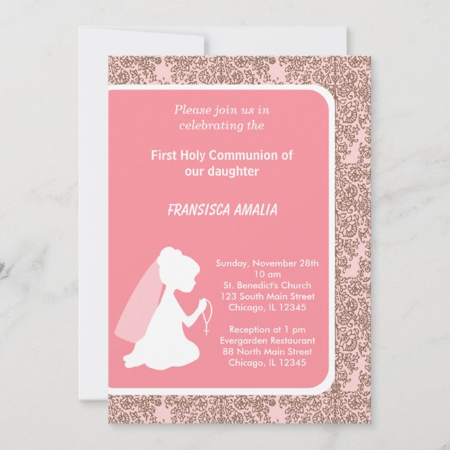 Invitación Comunión sagrada de Damasco (Anverso)
