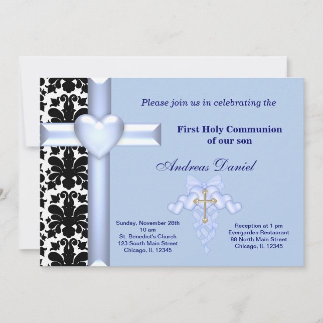 Invitación Comunión sagrada de Damasco (Anverso)