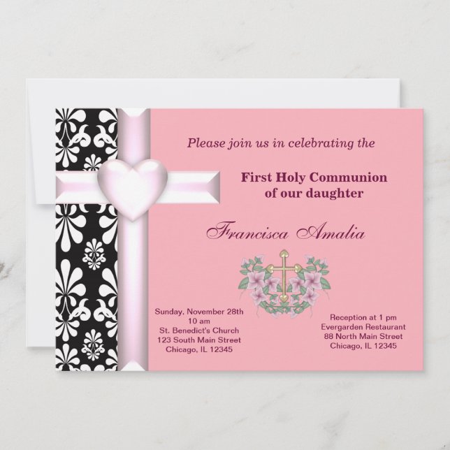 Invitación Comunión sagrada de Damasco (Anverso)