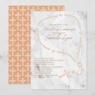 Invitación Comunión santa de las gotas del rosario de la