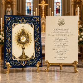 Invitación Comunión Tradicional con Custodia Eucarística