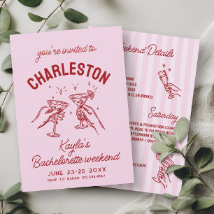 Invitación Con Amor De La Fiesta De La Bachillerato Rosa