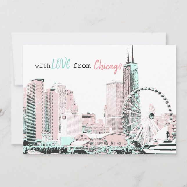 Invitación Con amor desde Chicago (Anverso)