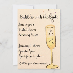 Invitación con Burbujas para la Novia