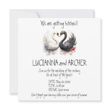 Invitación con cisnes