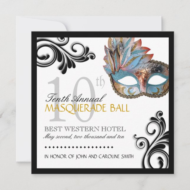 Invitación con clase de la mascarada (Anverso)