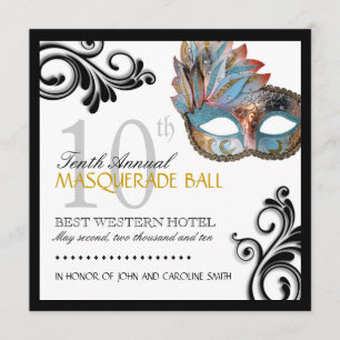 Invitación con clase de la mascarada