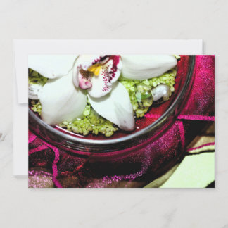 Invitación con cubierta de centro floral