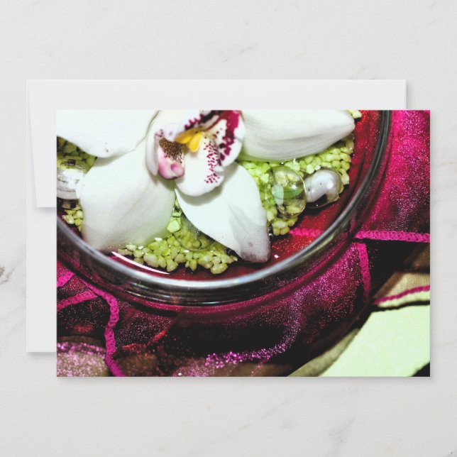 Invitación con cubierta de centro floral (Anverso)