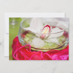 Invitación con cubierta de centro floral
