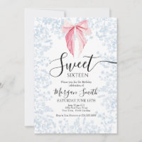 con el color rosa y el azul dulce Dieciséis cumple