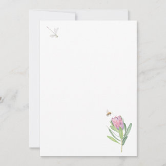 Invitación con flor rosa