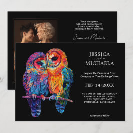 Invitación 🌈 con foto boda de la Unidad Eterna LGBTQ