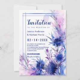 Invitación Con foto Cornflower Reverie