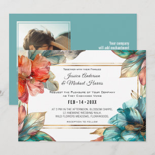 Invitación Con foto Hibiscus Serenade Paradise