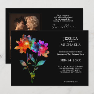 Invitación 🌈 Con foto Petals & Pride 