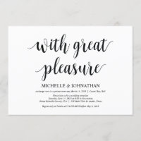 Con gran placer, Boda Elopement Invita