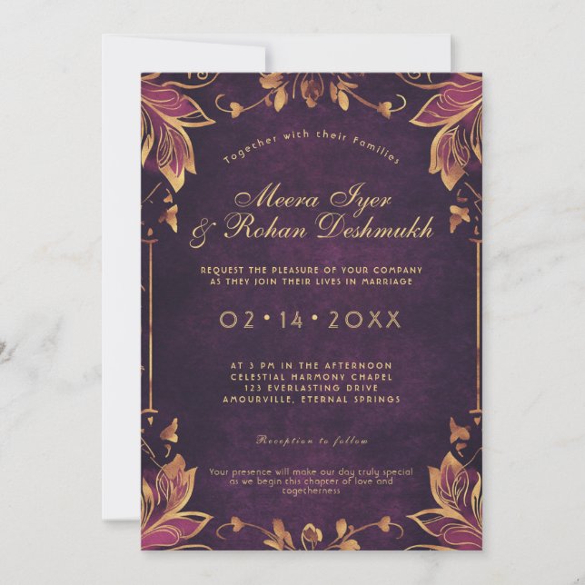Invitación Con la foto Radiant Vows: la verdadera flor (Anverso)