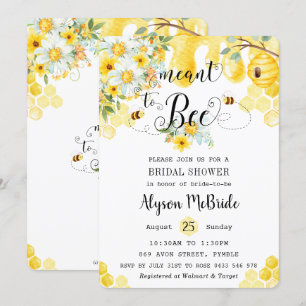 Invitación Con la intención de ser una ducha de miel de miel