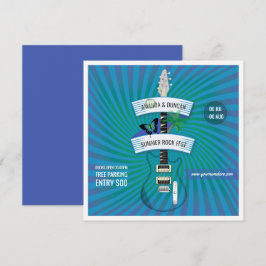 invitación con logotipo del Festival de Rock de Ve