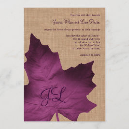 Invitación con monograma de la boda de la