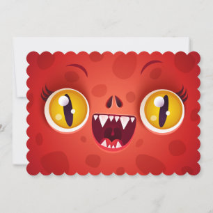 Invitación con monstruo o zombi para Halloween