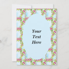 Invitación con patrón de tejido de rosa Art Nouvea