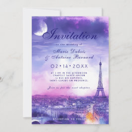 Invitación Con poema Amour Éternel à la Parisienne