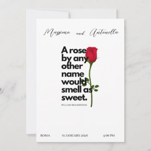 INVITACIÓN CON POESÍA DE WILLIAM SHAKESPEARE