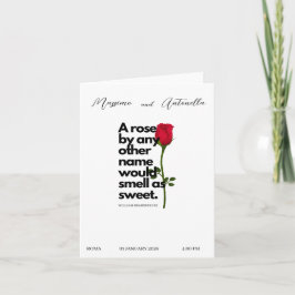 INVITACIÓN CON POESÍA POR WILLIAM SHAKESPEARE