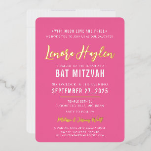 INVITACIÓN CON RELIEVE METALIZADO