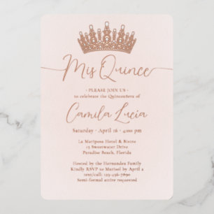 INVITACIÓN CON RELIEVE METALIZADO