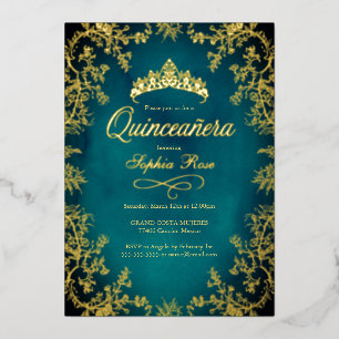 INVITACIÓN CON RELIEVE METALIZADO 