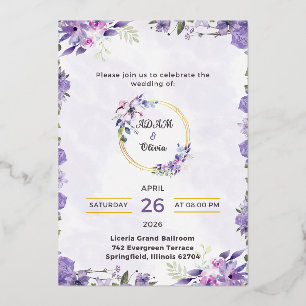 INVITACIÓN CON RELIEVE METALIZADO