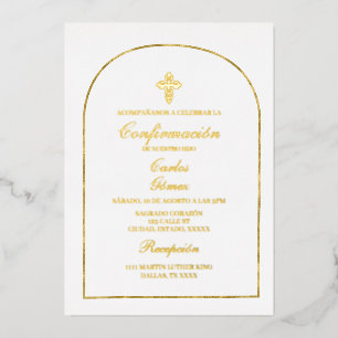 INVITACIÓN CON RELIEVE METALIZADO