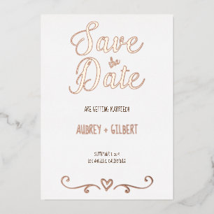Invitación Con Relieve Metalizado 2 Photos Modern Fancy Boho Style