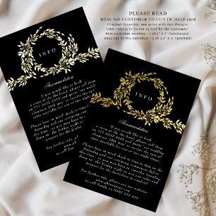Invitación Con Relieve Metalizado 2 X DETALLES Crest de Monograma Premium Bodas Gold